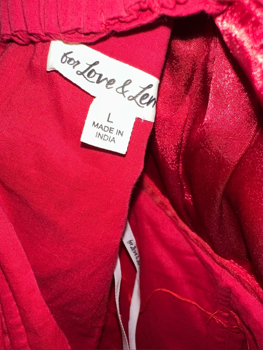 For Love & Lemons Helena Poplin Bustier Mini Dress in Red Sz Large - Picture 12 of 14